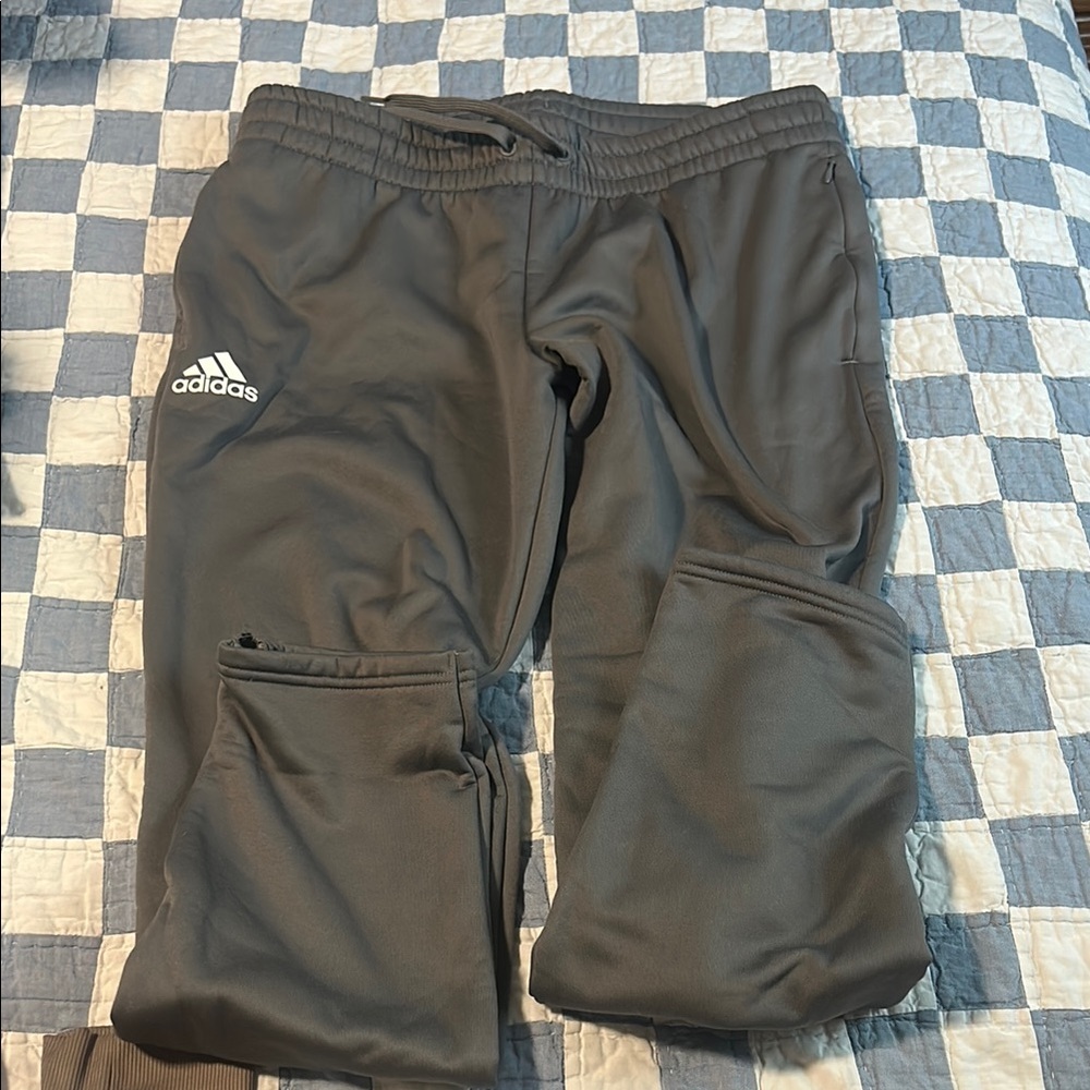 Adidas Gray Sweatpants Relaxed Fit Joggers